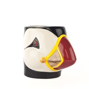 Puffin Pencil Pot H12cm Black/Yellow