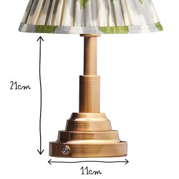 Ernest Rechargeable Table Lamp Base Only, H21cm x W11cm, Antique Brass