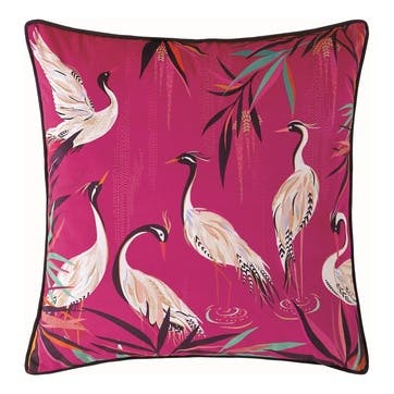 Heron Cushion, 50 x 50cm, Sara Miller London, Pink