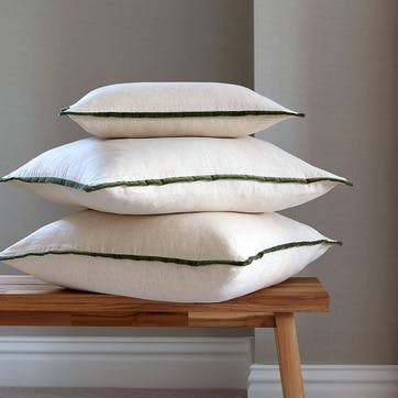 Jaipur Trim Cushion, 30 x 50cm, Olive