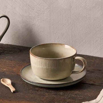 Malia Cup & Saucer, Cream