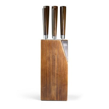 Tacoma 5 Piece Knife Block Set, Walnut