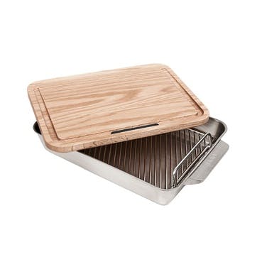 Medium Roasting Pan 38 x 26cm, Stainless Steel