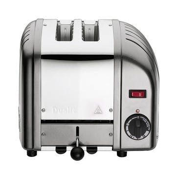 2 slot toaster, Dualit, Classic Vario, metallic silver