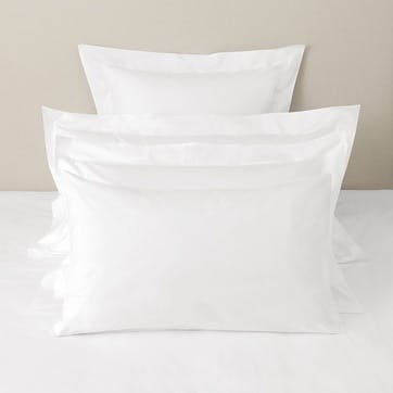 Savoy Housewife Pillowcase, Superking, White
