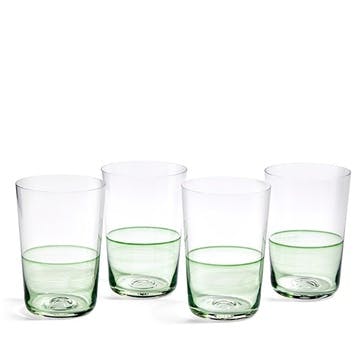 1815 Glass Set of 4 Highballs 500ml, Green