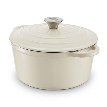 Round Casserole Cast Iron 24cm , Crème