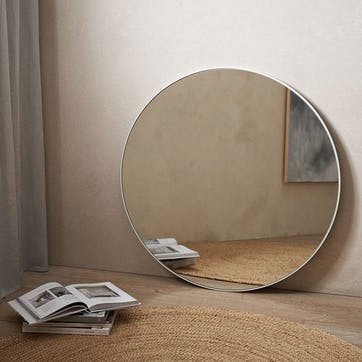 Chiltern Fine Metal Round Wall Mirror, White