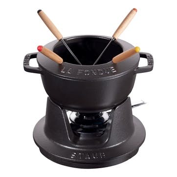 Fondue set, 16cm, Staub, black