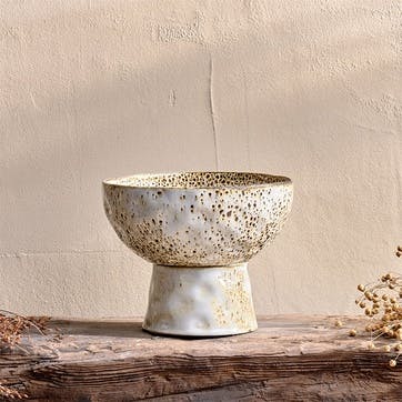 Anjuna Reactive Glaze Bowl D17cm, White