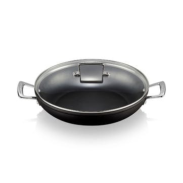 Toughened Non-Stick Shallow Casserole With Lid - 30cm