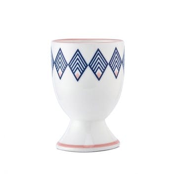 Gatsby Egg Cup H6.5cm, Blue & Blush Pink
