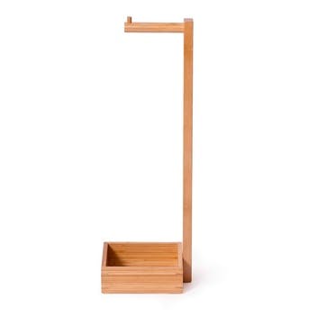 Freestanding loo roll holder, H60 x W20 x D15cm, Wireworks, Arena, bamboo