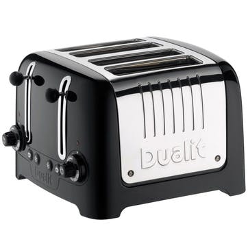 Lite Toaster, 4 Slot; Black