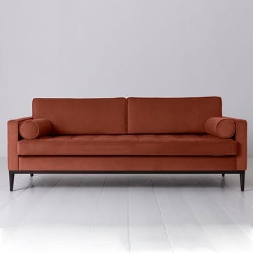 Model 02 Velvet 3 Seater Sofa, Brick