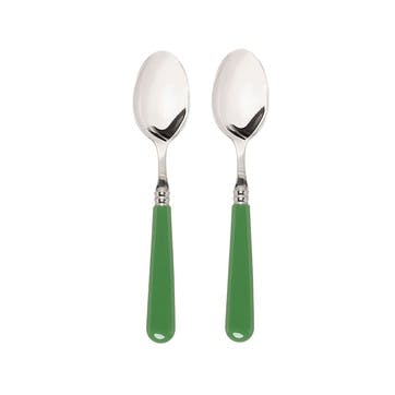 Set of 2 Teaspoons, Green