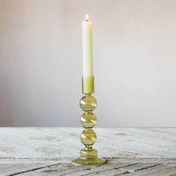 Bubble Candleholder H20cm, Olive Green