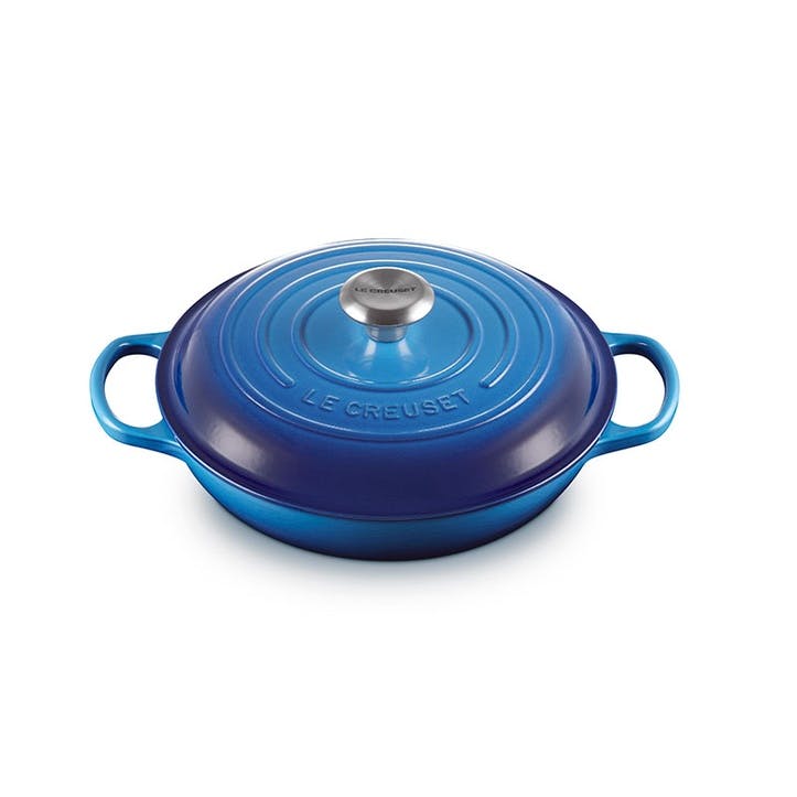 Signature Cast Iron Shallow Casserole, 26cm, Azure