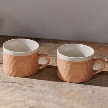 Kai Set of 2 Mugs 350ml, Terracotta