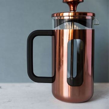 Pisa Stainless Steel Cafetière 8 Cup, Copper