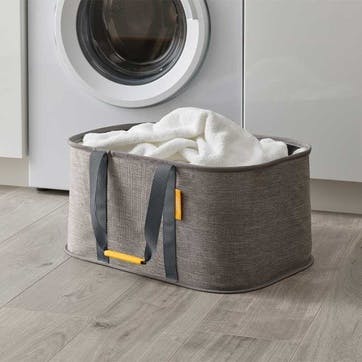 Hold-All Collapsible Laundry Basket  35L, Grey