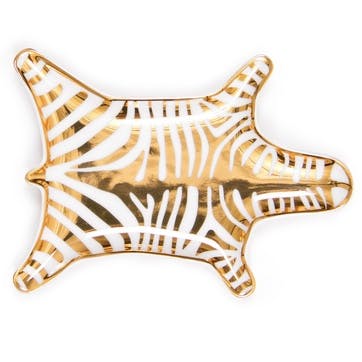 Carnaby Zebra Stacking Dish, Gold