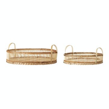 Bamboo Trays, Set of 2