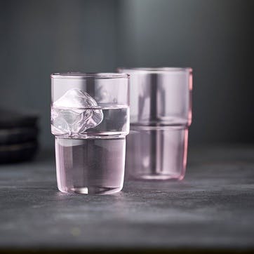 Torino Set of 2 Tumblers, 400ml, Pink