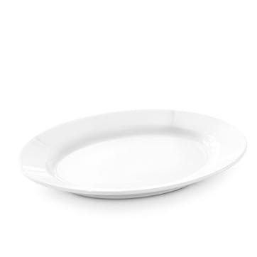 Oval Plate, White