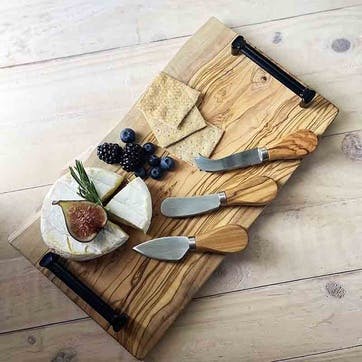Naturally Med Olive Wood Set of 3 Mini Cheese Knives