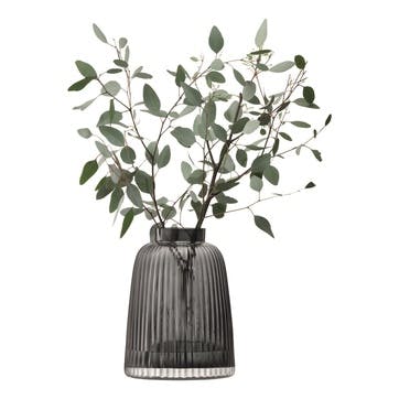 Pleat Vase H26cm, Grey