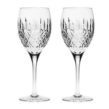 Sandringham Set of 2 Large Wine Glasses 330ml, Clear