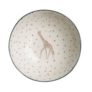 Giraffe Stoneware Nibble Bowl , Cream