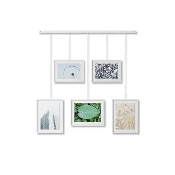 Exhibit Set of 5 Hanging Photo Frames, White