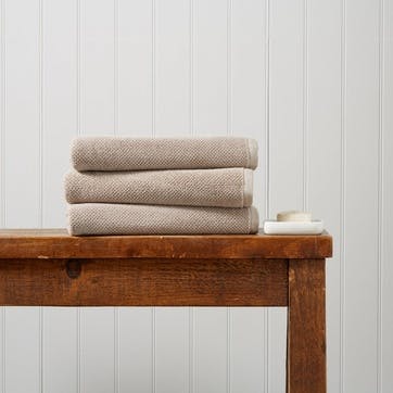 Brixton Pair of Hand Towels, Pebble