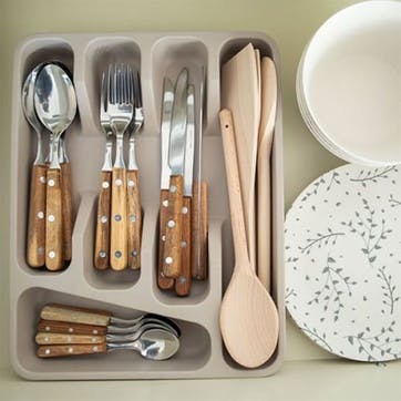 Natural Elements Eco-Friendly Recycled Plastic Cutlery Tray