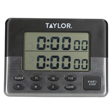 Dual Event Digital Timer, 24 Hour, Black