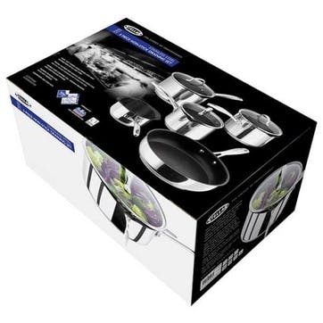 7000 5-Piece Non-Stick Draining Saucepan Set