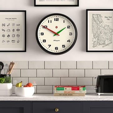 Superstore Wall Clock 40cm, Black