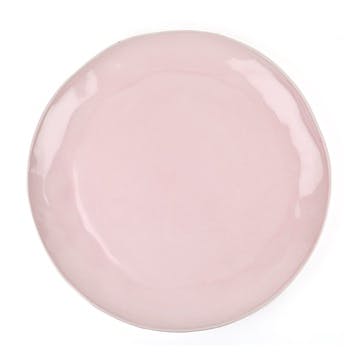 Huge serving platter, D37 x H3cm, Quail's Egg, pale pink