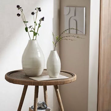 Marely Glazed Vase  H31cm, Natural