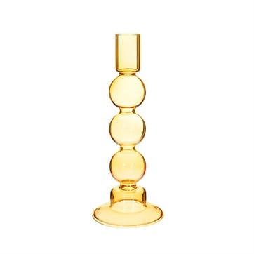 Bubble Candle Holder, H20cm, Yellow
