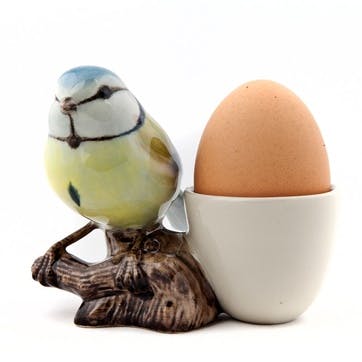 Blue Tit Egg Cup, H9cm, Blue