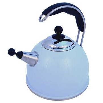 Stainless Steel Whistling Kettle, Duck Egg Blue