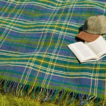 Tartan Polo Picnic Rug 145 x 183cm, Forest