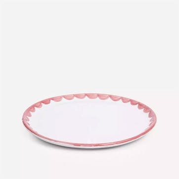 Scallop Serving Plate D28cm, Pink