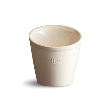 Ceramic Utensil Pot, H16cm, Cream