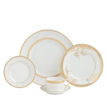 Lace 10 Piece Dinnerware Set , Gold