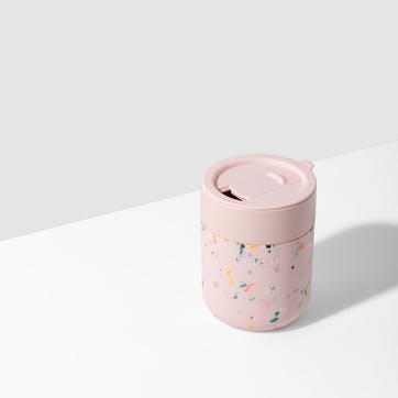 The Porter Portable Ceramic Mug 350ml, Terrazzo Blush