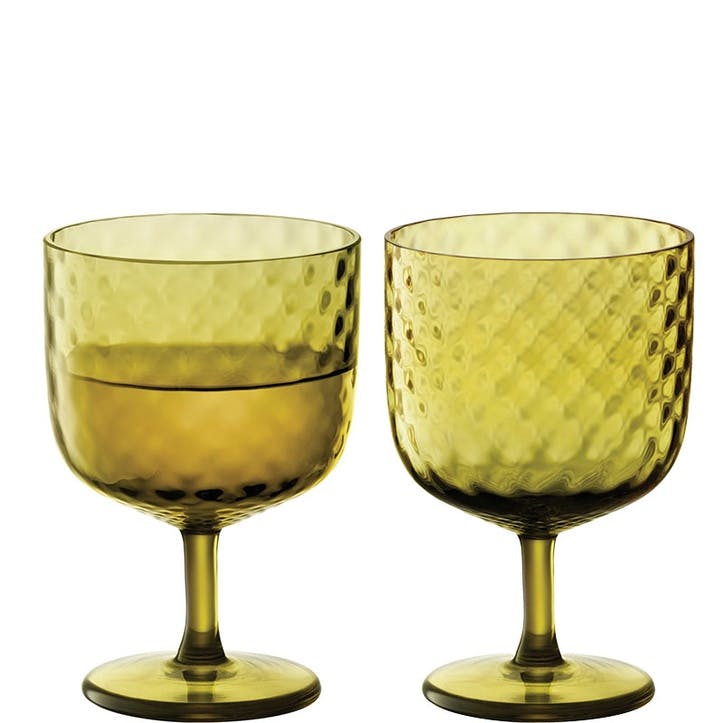 Dapple Wine Glasses Set of 2 325ml, Woodland Green